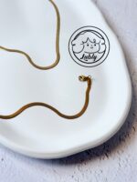 دستبند و گردنبند ماری طلایی کد 180 - تصویر 2